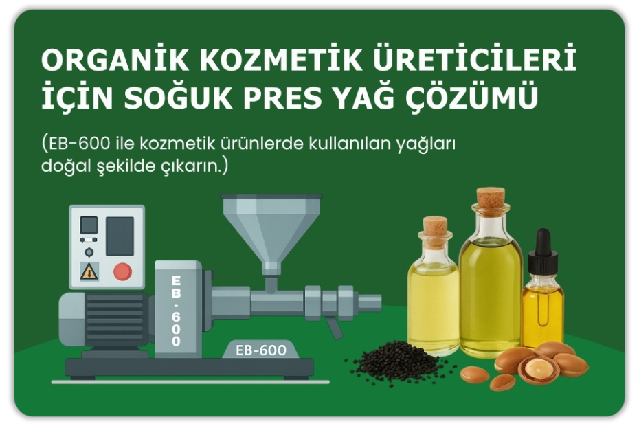 Organik Kozmetik Üreticileri İçin Soğuk Pres Yağ Çözümü