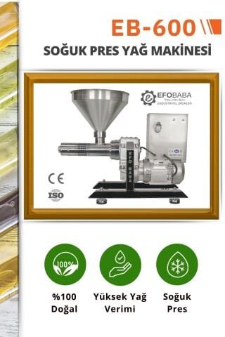EB-600 Soğuk Pres Yağ Makinesi | Düşük Enerji, Yüksek Verim