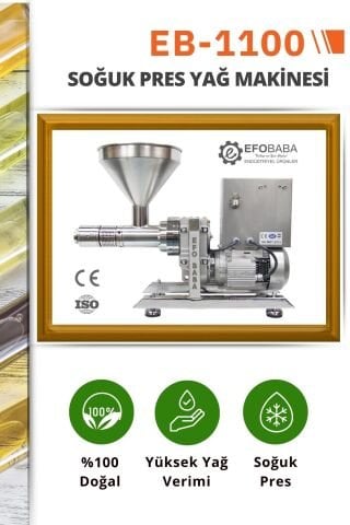EB-1100 Soğuk Pres Yağ Makinesi | Yüksek Verimli Yağ Üretimi