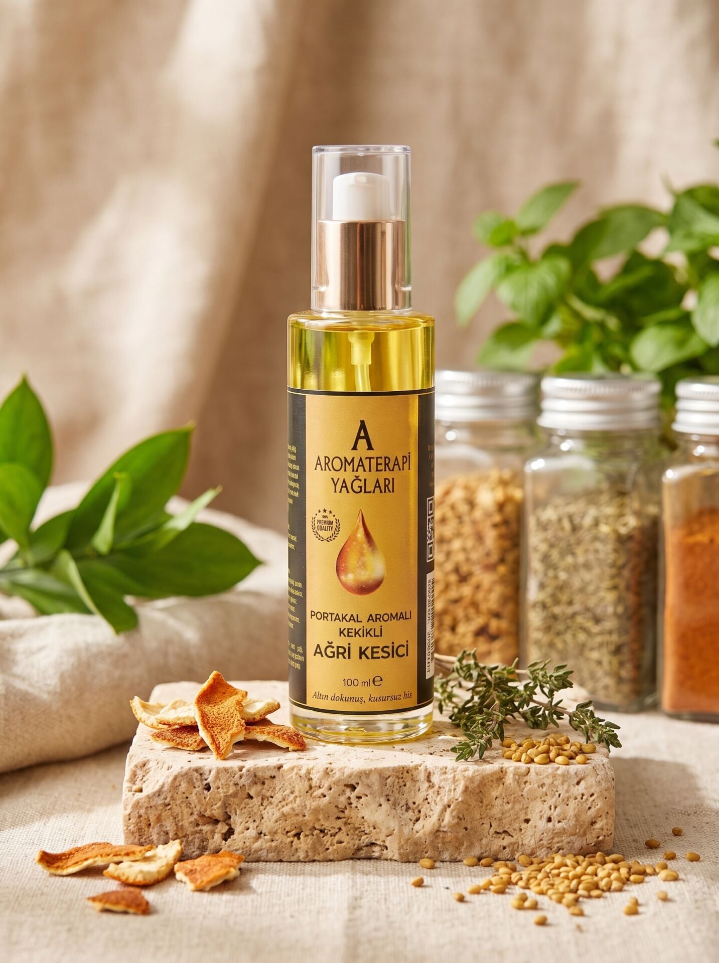 VİAYPİ Relax Masaj Yağı – Portakallı - Kekikli Agrii Yağı / 100ml Sprey