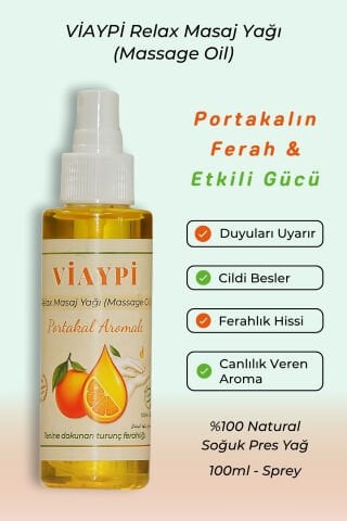VİAYPİ Relax Masaj Yağı – Portakal Aromalı / 100ml Sprey
