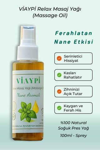 VİAYPİ Relax Masaj Yağı – Nane Aromalı / 100ml Sprey