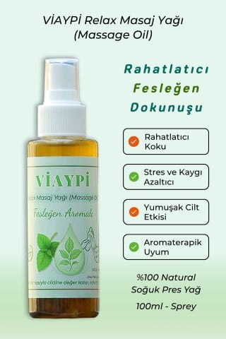 VİAYPİ Relax Masaj Yağı – Fesleğen Aromalı / 100ml Sprey