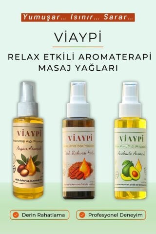 Viaypi Relax Etkili 3'lü Aromaterapi Masaj Yağı Seti