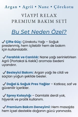 VİAYPİ Premium Bakım Seti – Argan • Agrii • Nane • Çörekotu – 4 Al 3 Öde