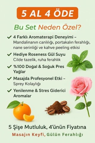 VİAYPİ Relax Aromaterapi & Bakım Lüks Seti – 5 Al 4 Öde