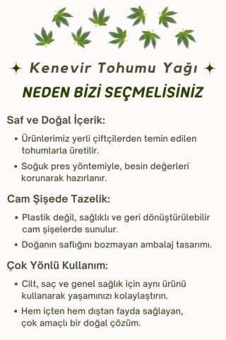 VİAYPİ Soğuk Preslenmiş Kenevir Tohumu Yağı / 250ml