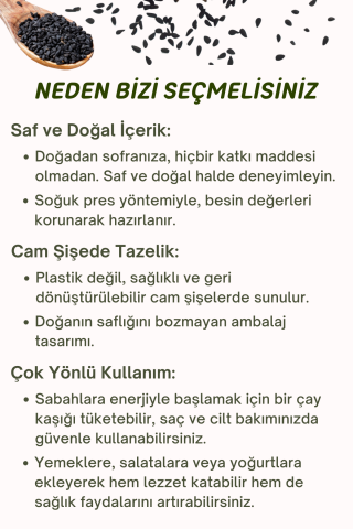 VİAYPİ Soğuk Preslenmiş Çörekotu Yağı / 250ml