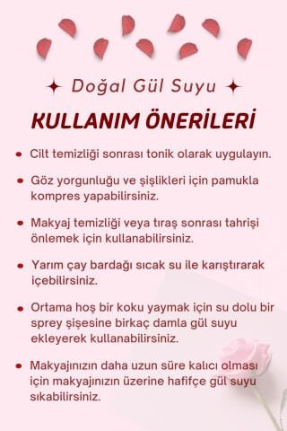 VİAYPİ Roseness – Doğal ve Katkısız Gül Suyu / 250ml