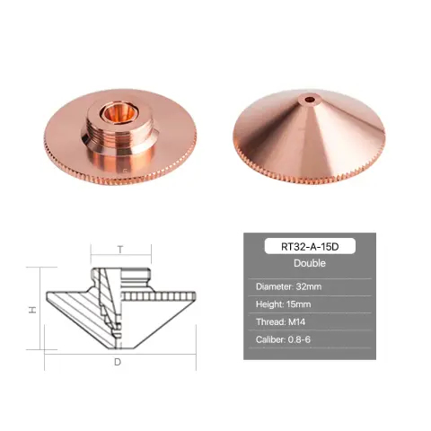 Fiber Lazer Kesim Makinesi Raytools Nozul & Nozzle