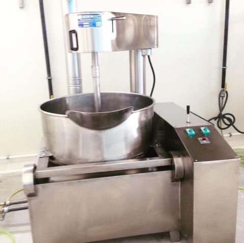 Krom Kazan Otomatik Lokum Pişirme Makinesi (100 Kg/Parti)